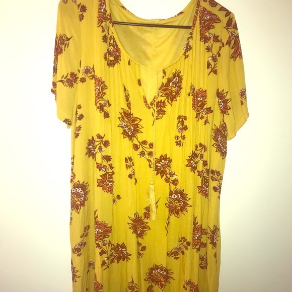 Yellow Floral Old Navy Dress - Picture 1 of 4